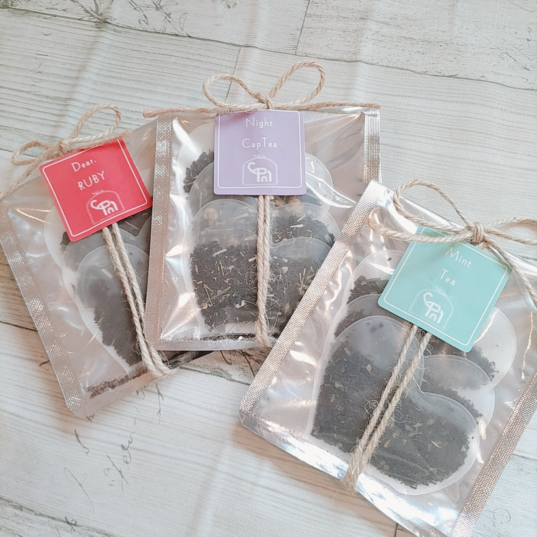 MINT TEA heart-shaped tea bag (3 pieces)